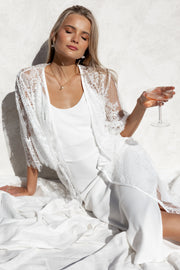 SWIM & INTIMATES Nephele Lace Bridal Robe - Ivory