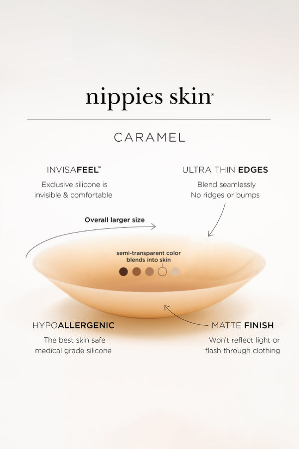 SWIM & INTIMATES Nippies Non-Adhesive No-Show Inserts - Caramel