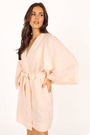 SWIM & INTIMATES Nuala Linen Robe - Blush