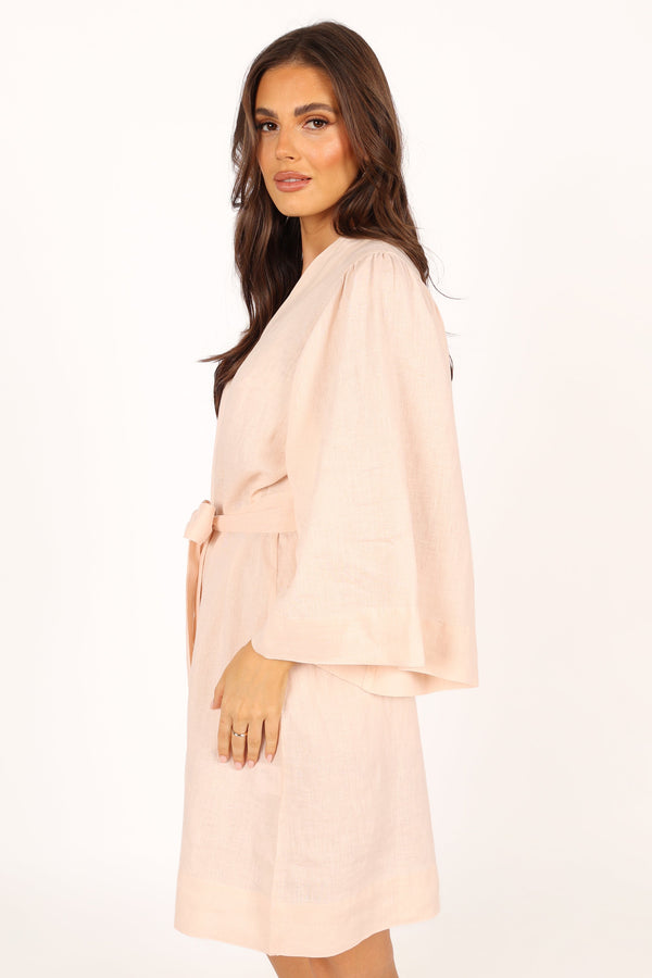 SWIM & INTIMATES Nuala Linen Robe - Blush