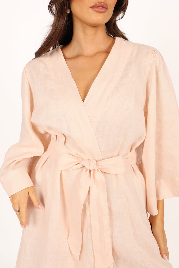 SWIM & INTIMATES Nuala Linen Robe - Blush