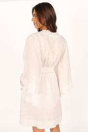 SWIM & INTIMATES Nuala Linen Robe - Ivory