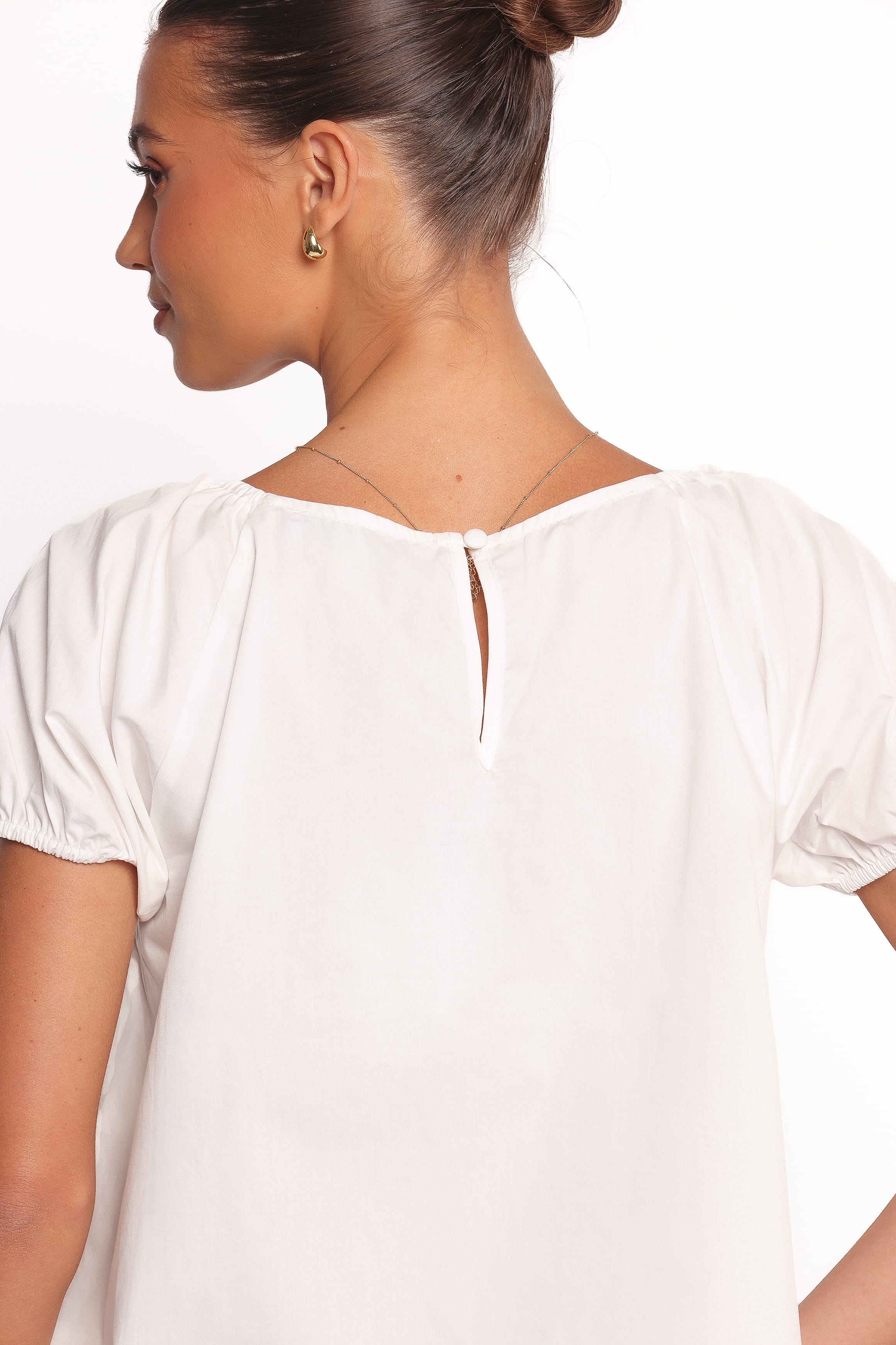 TOPS Abbott Pleated Top - White