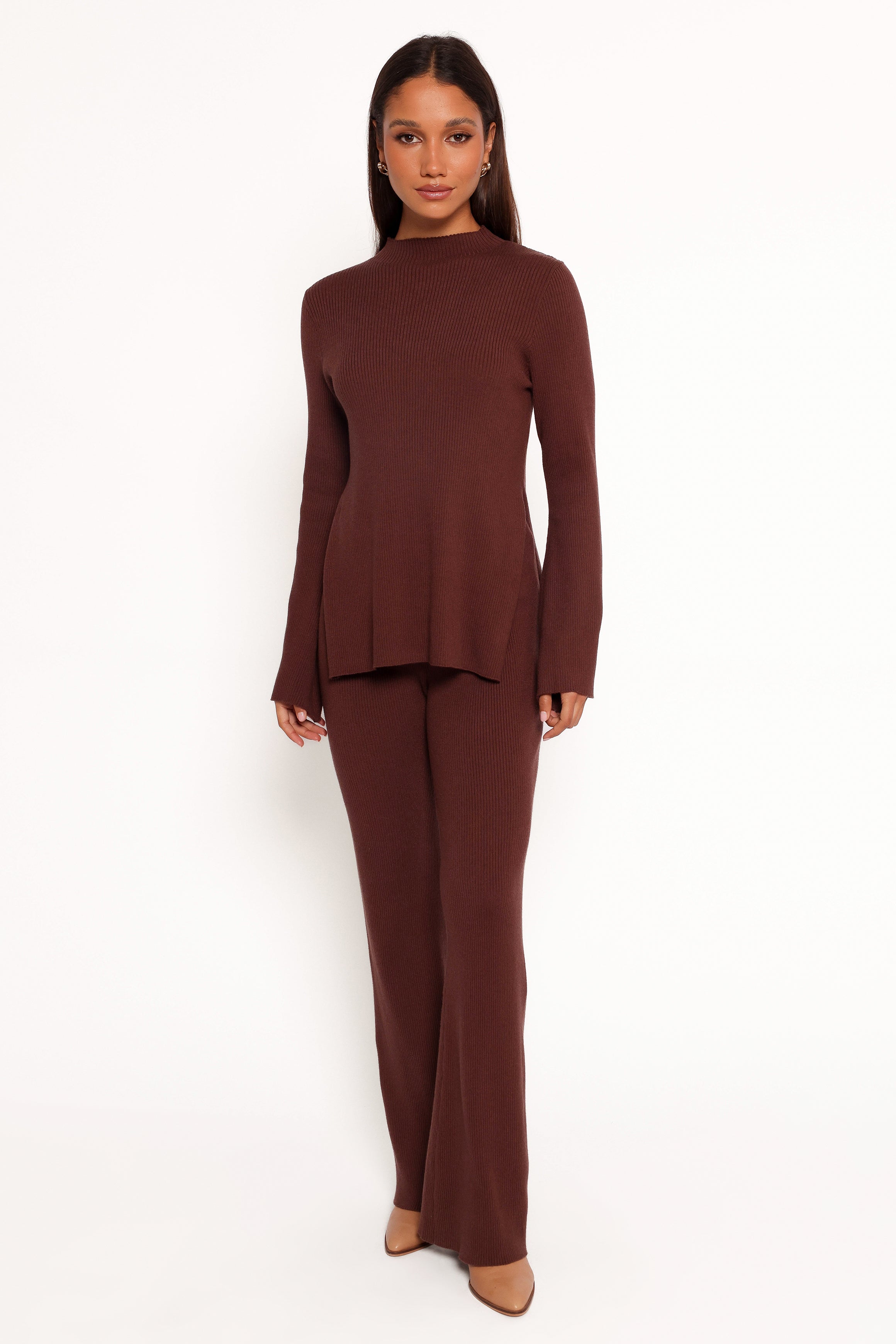 TOPS Adrienne Knit Top - Chocolate
