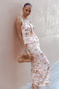 TOPS Aemma Top - Tan Print