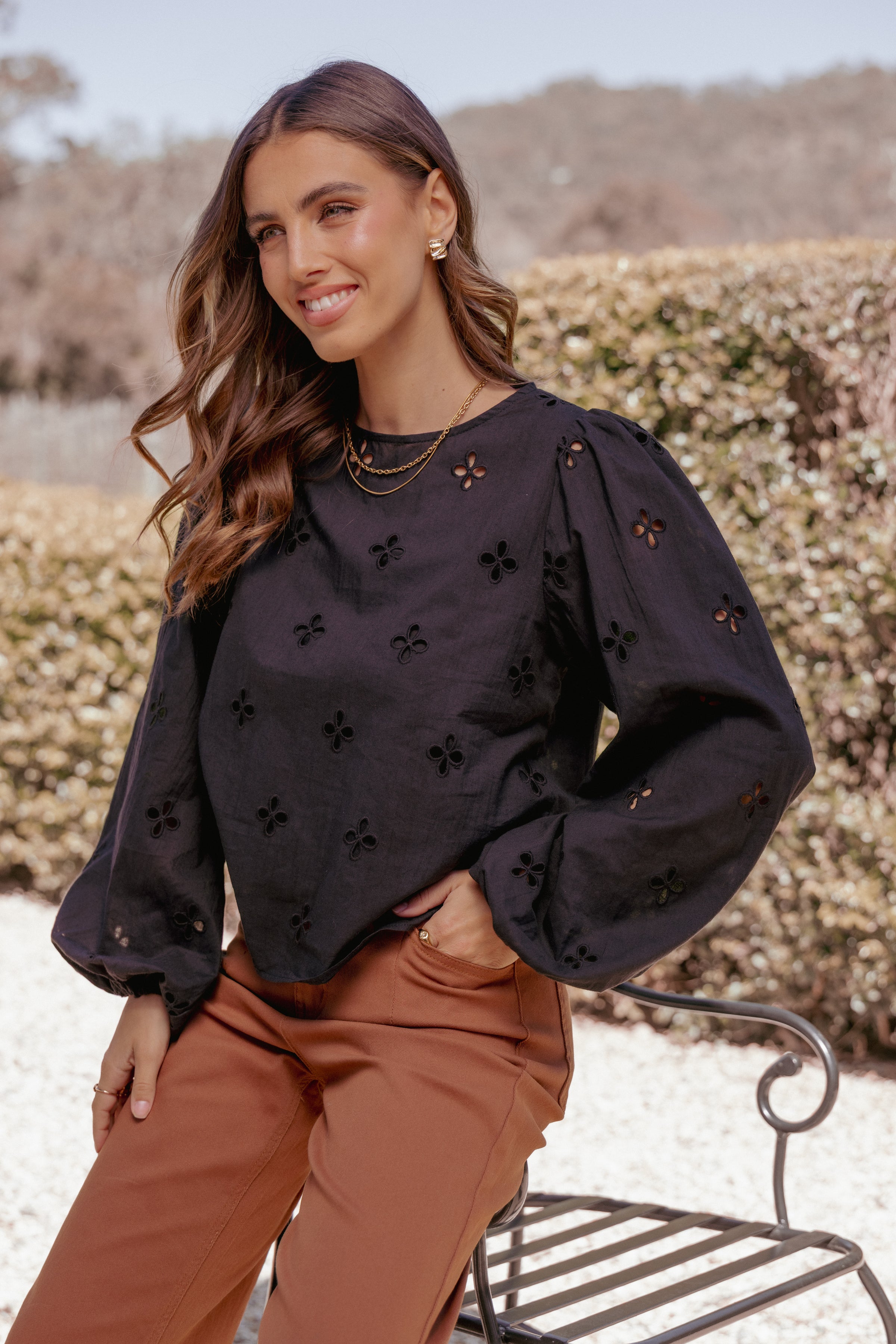 TOPS Aggie Blouse - Black