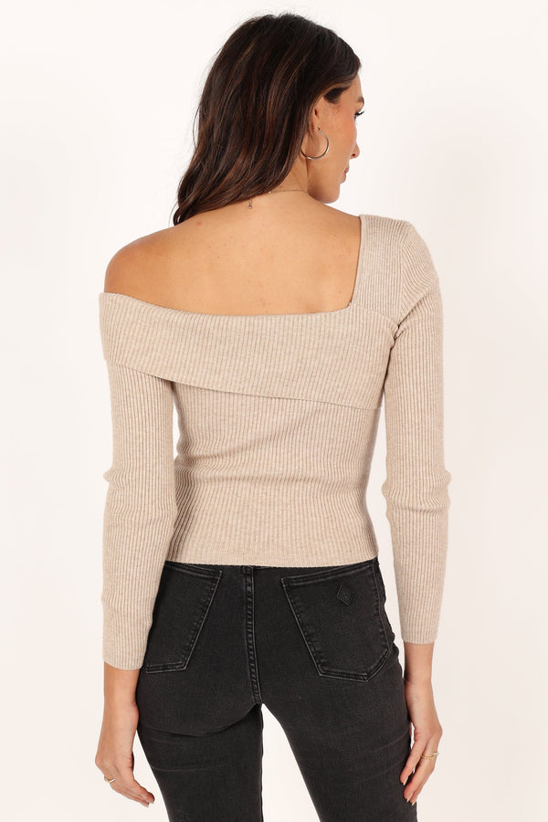 TOPS @Aleena Knit Top - Oatmeal