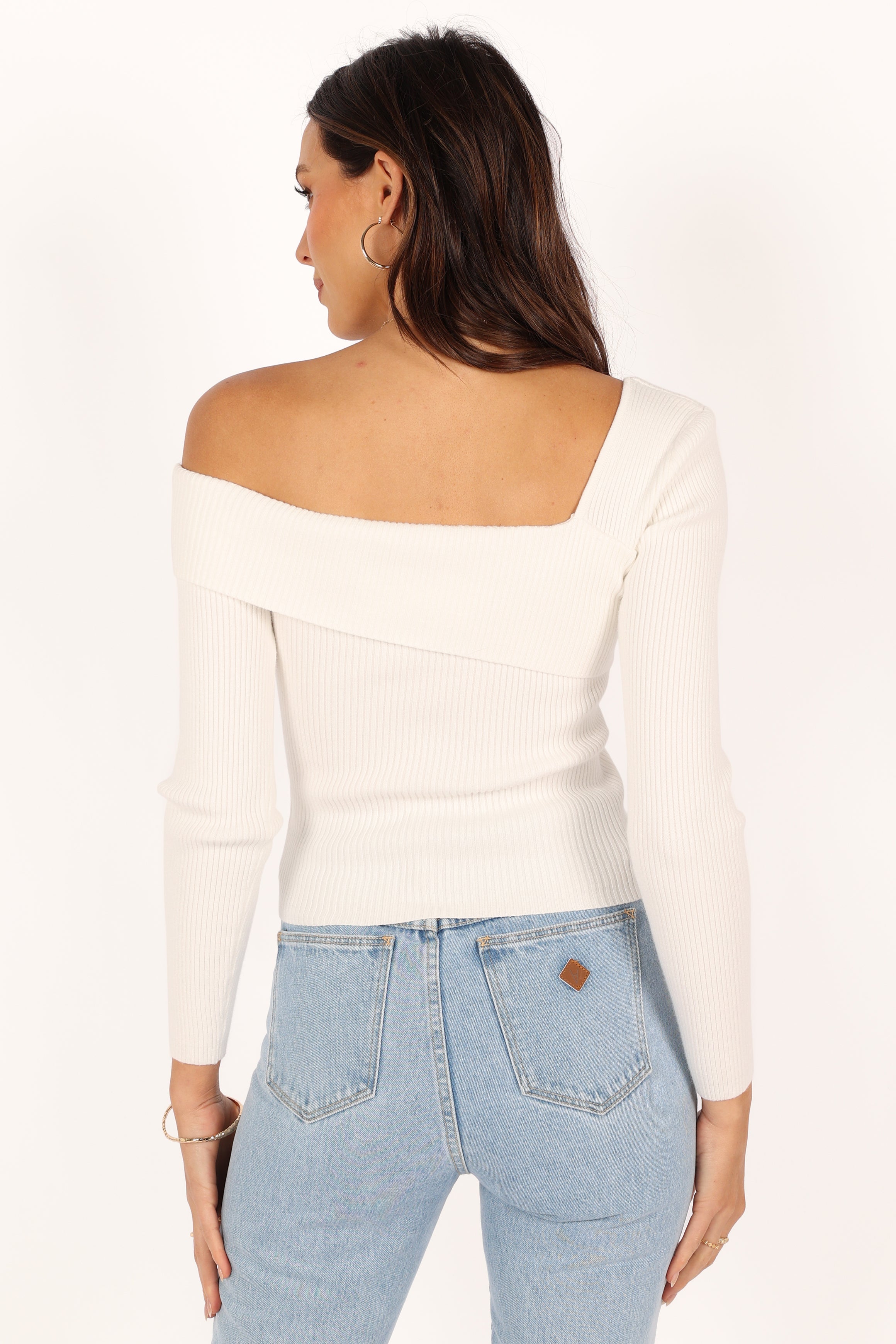TOPS @Aleena Knit Top - White