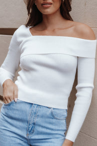 TOPS Aleena Knit Top - White