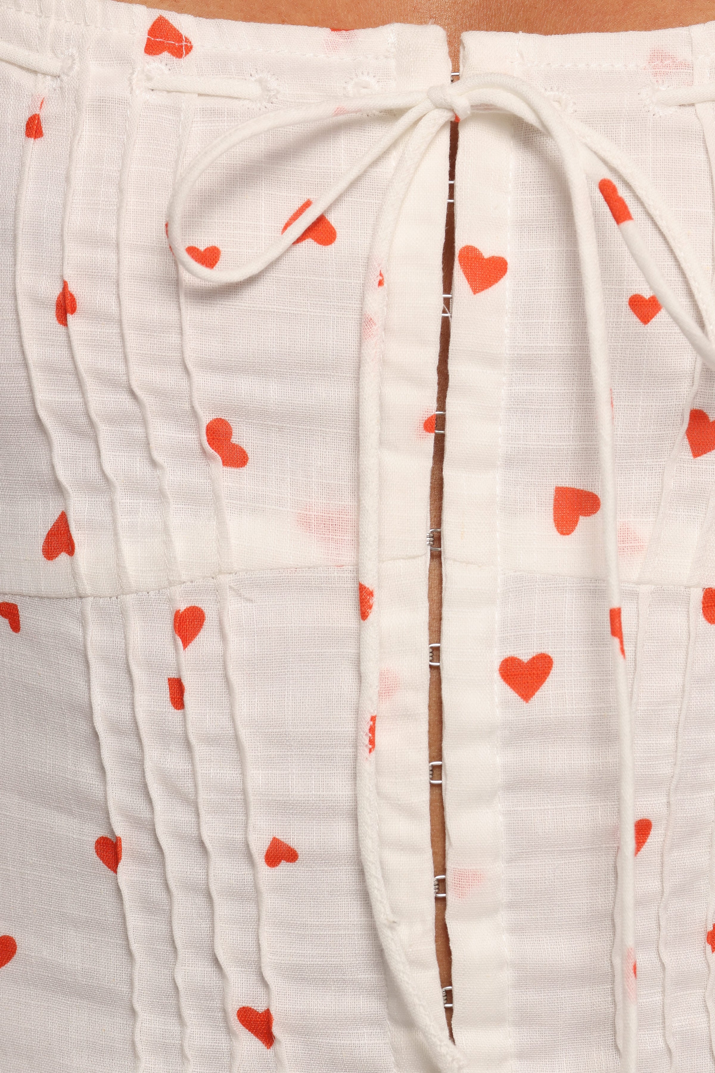 TOPS Alice Corset Top - Ditsy Heart
