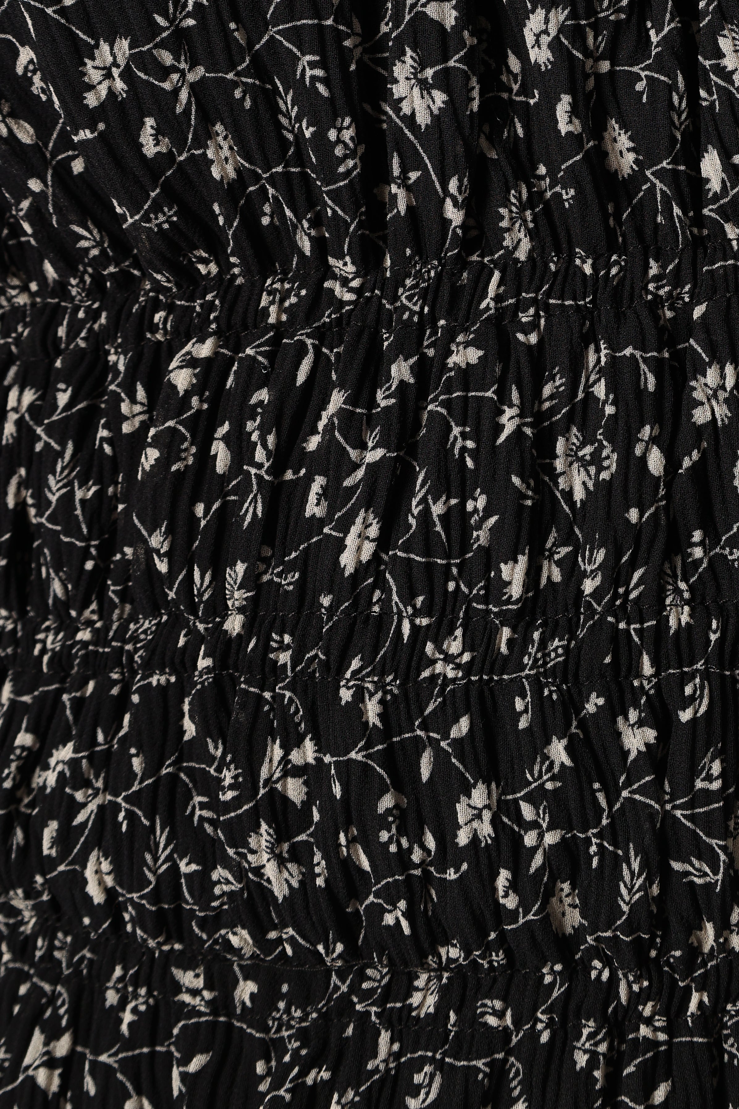 TOPS @Allison Ruffle Top - Black Off White