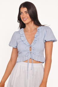 TOPS Andra Top - Light Blue