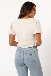 TOPS @Andra Top - White (Hold for Euro Summer)