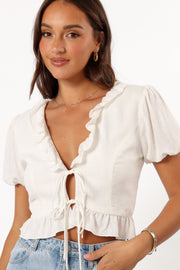 TOPS @Andra Top - White (Hold for Euro Summer)