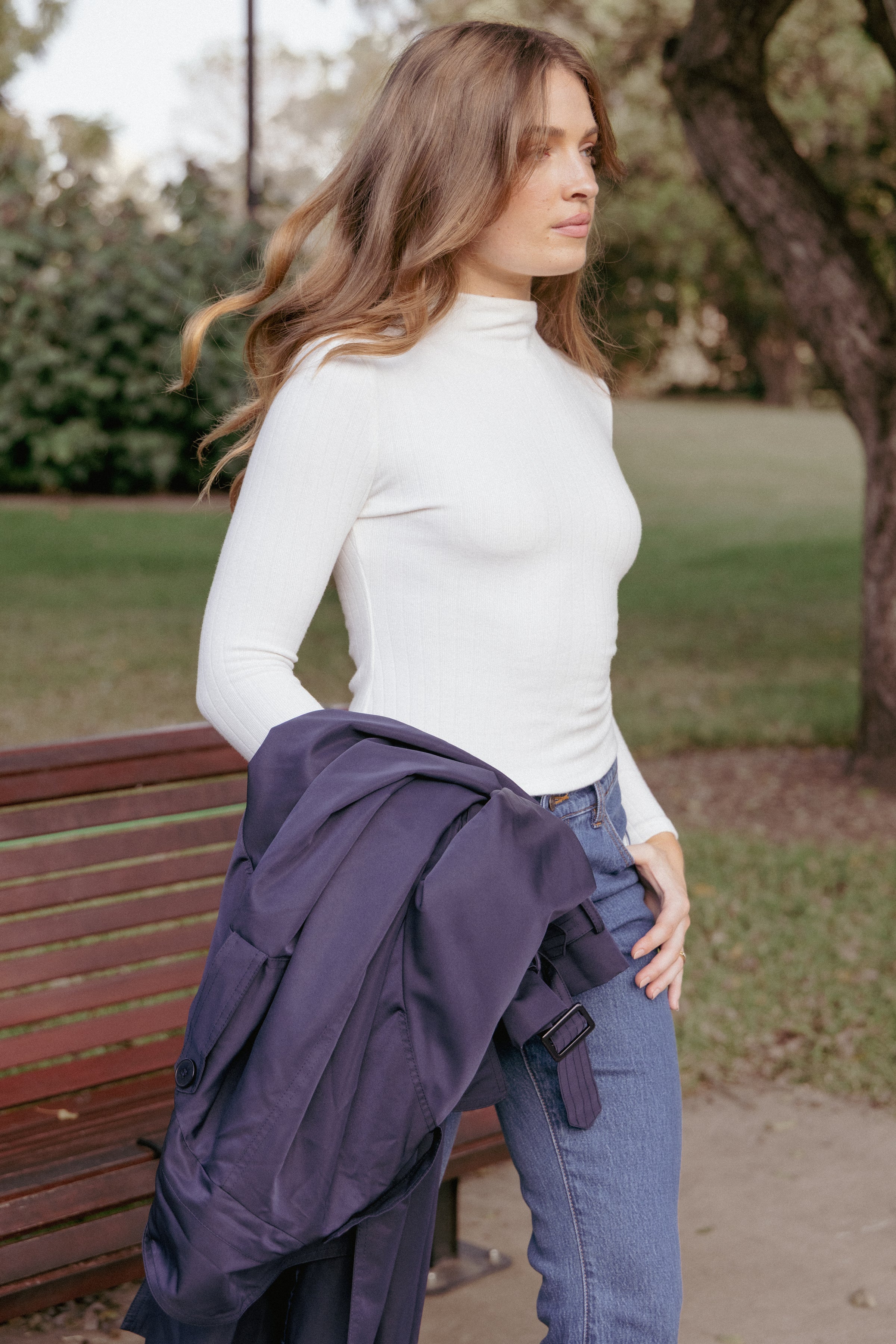 TOPS Andromeda Ribbed Knit Top - Ivory