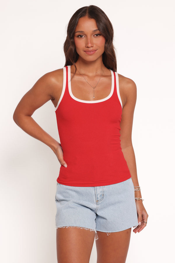 TOPS Angelo Tank - Cherry Red