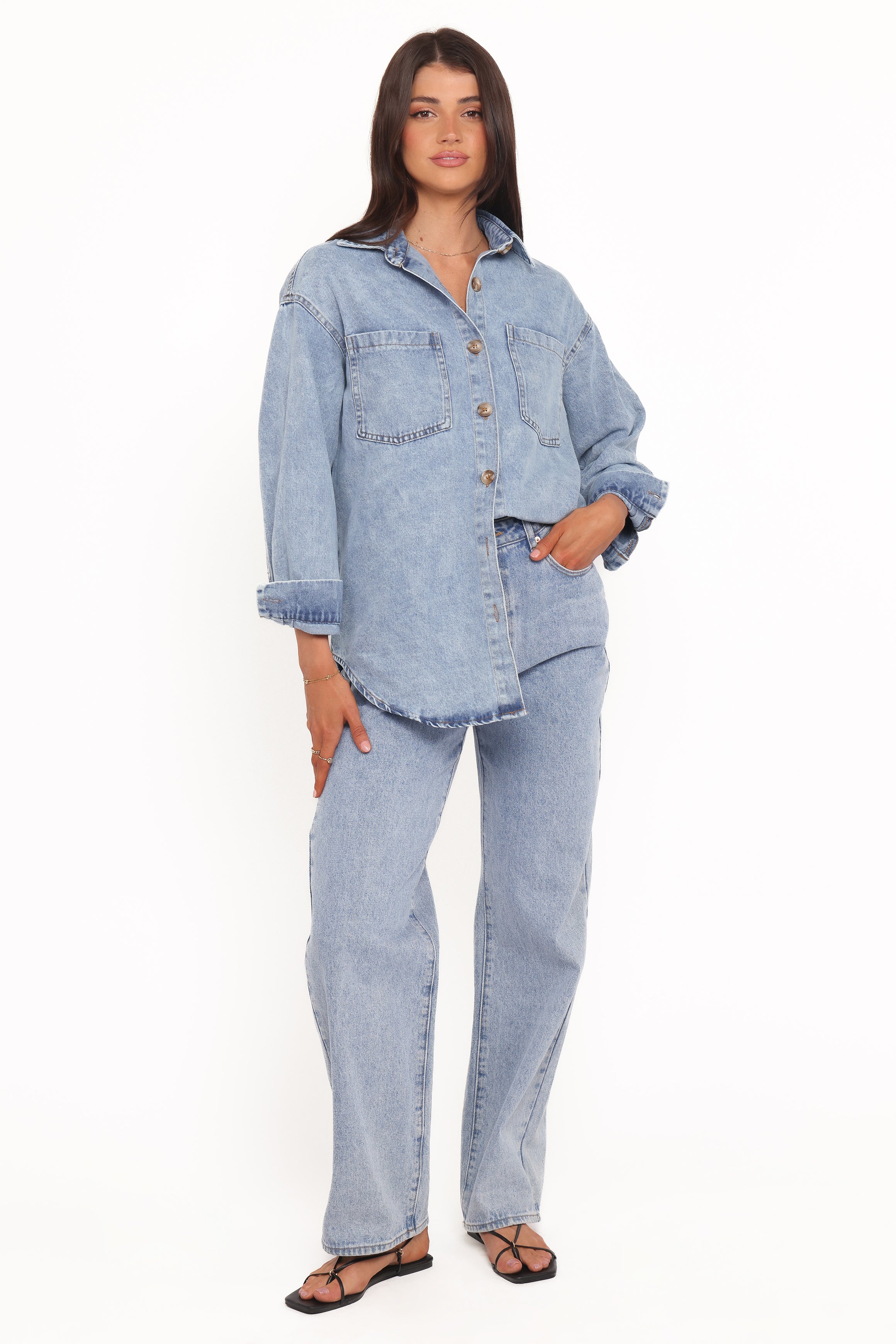 TOPS Anicia Denim Shirt - Light