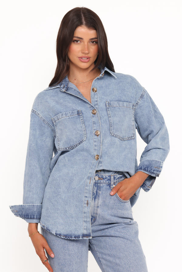 TOPS Anicia Denim Shirt - Light