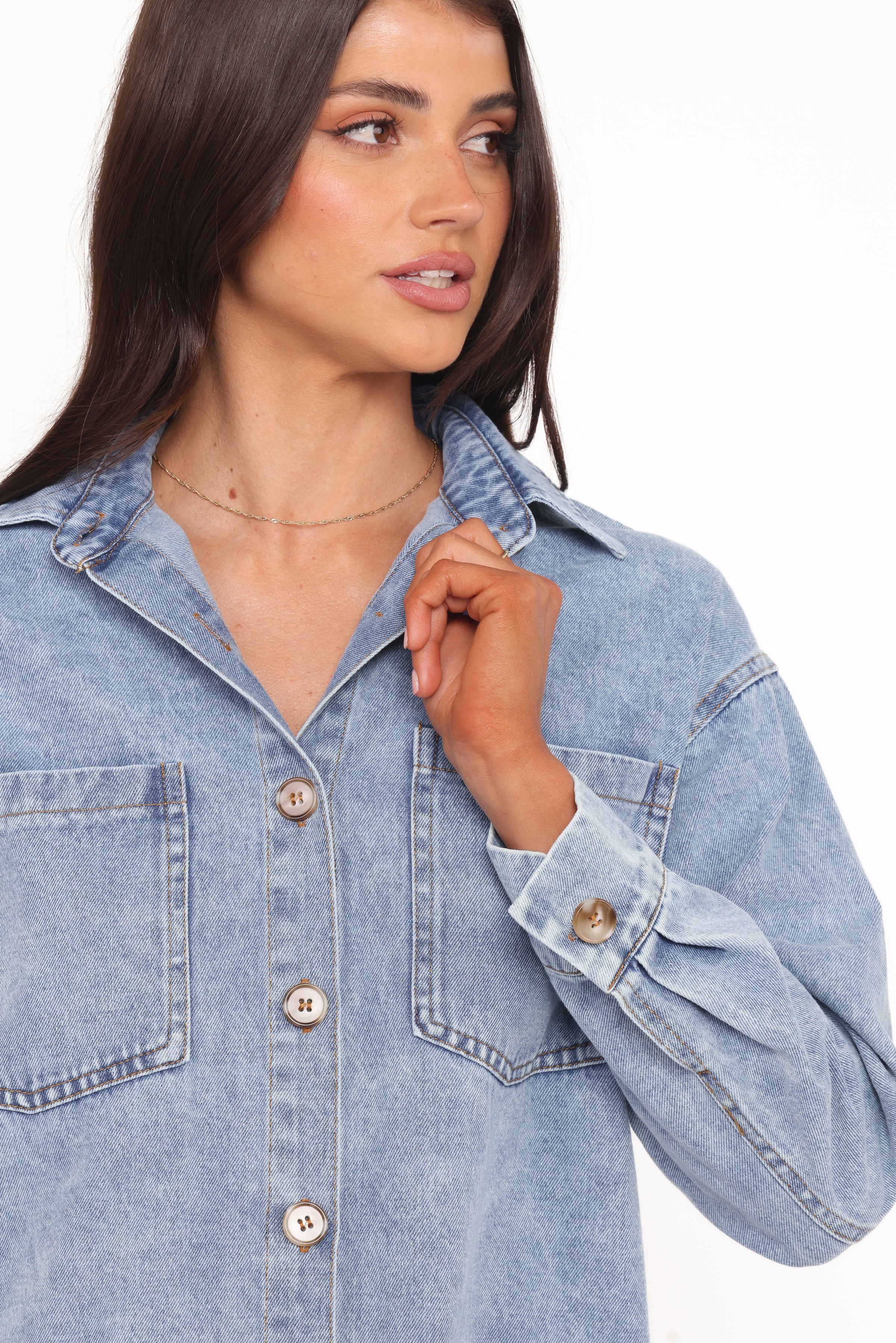 TOPS Anicia Denim Shirt - Light