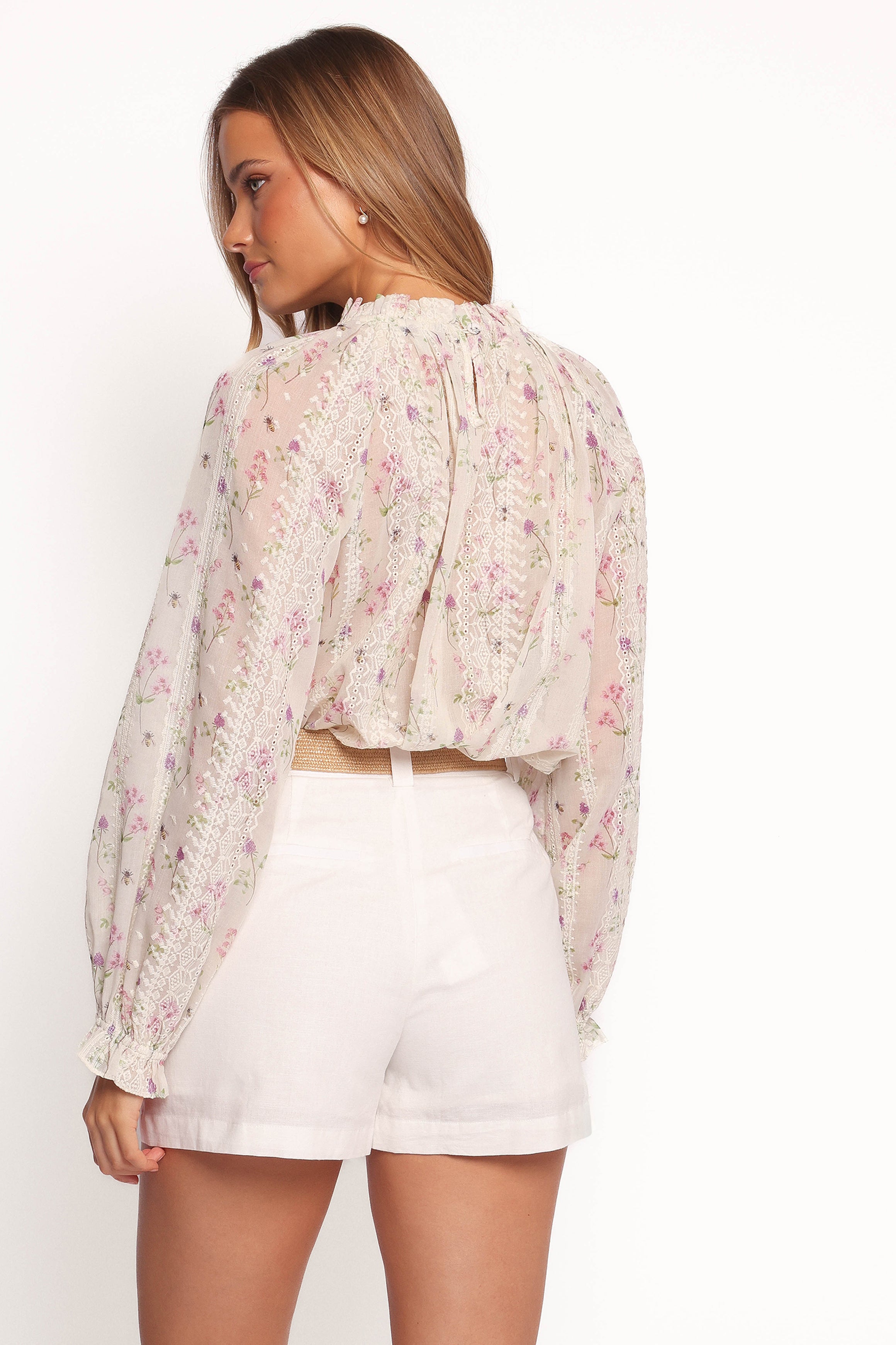 TOPS Annie Long Sleeve Top - Pink Floral