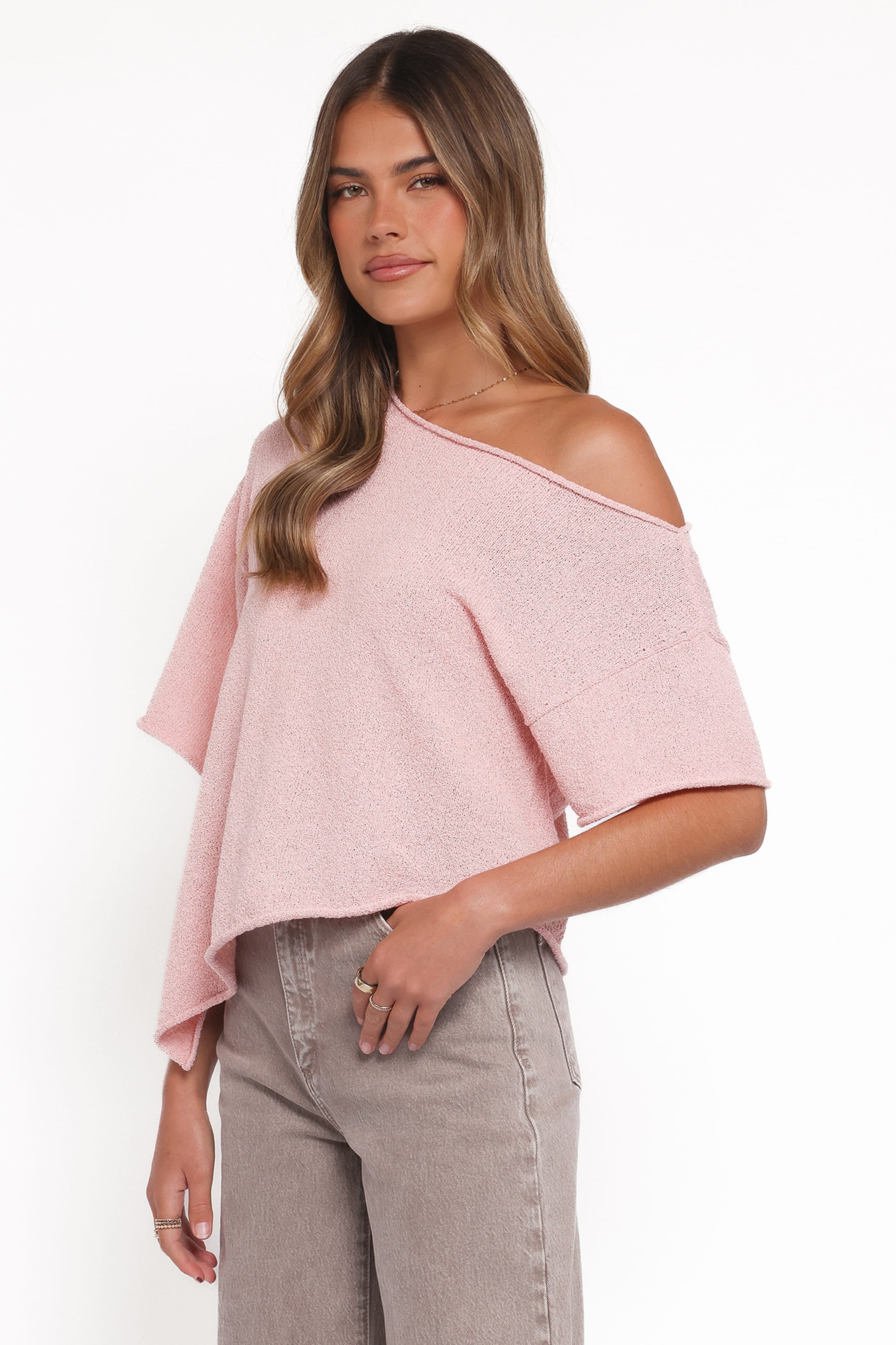 TOPS Ardena Boucle Knit Top - Pink