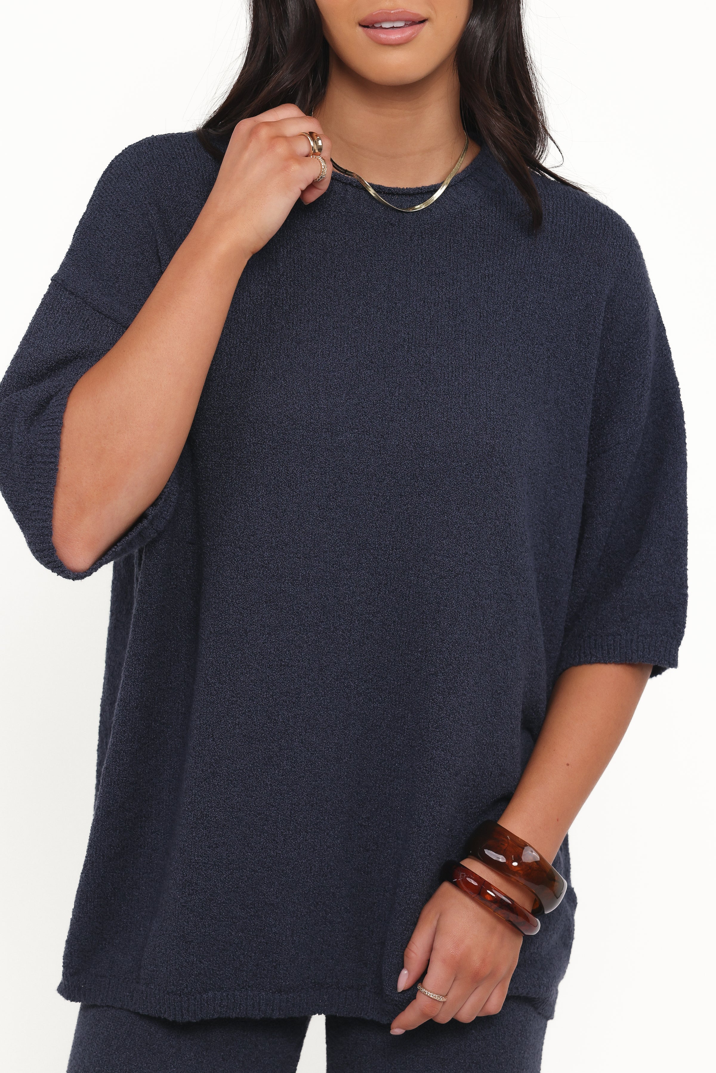 TOPS Ashby Knit Top - Navy