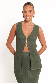TOPS Asplie Knit Top - Olive