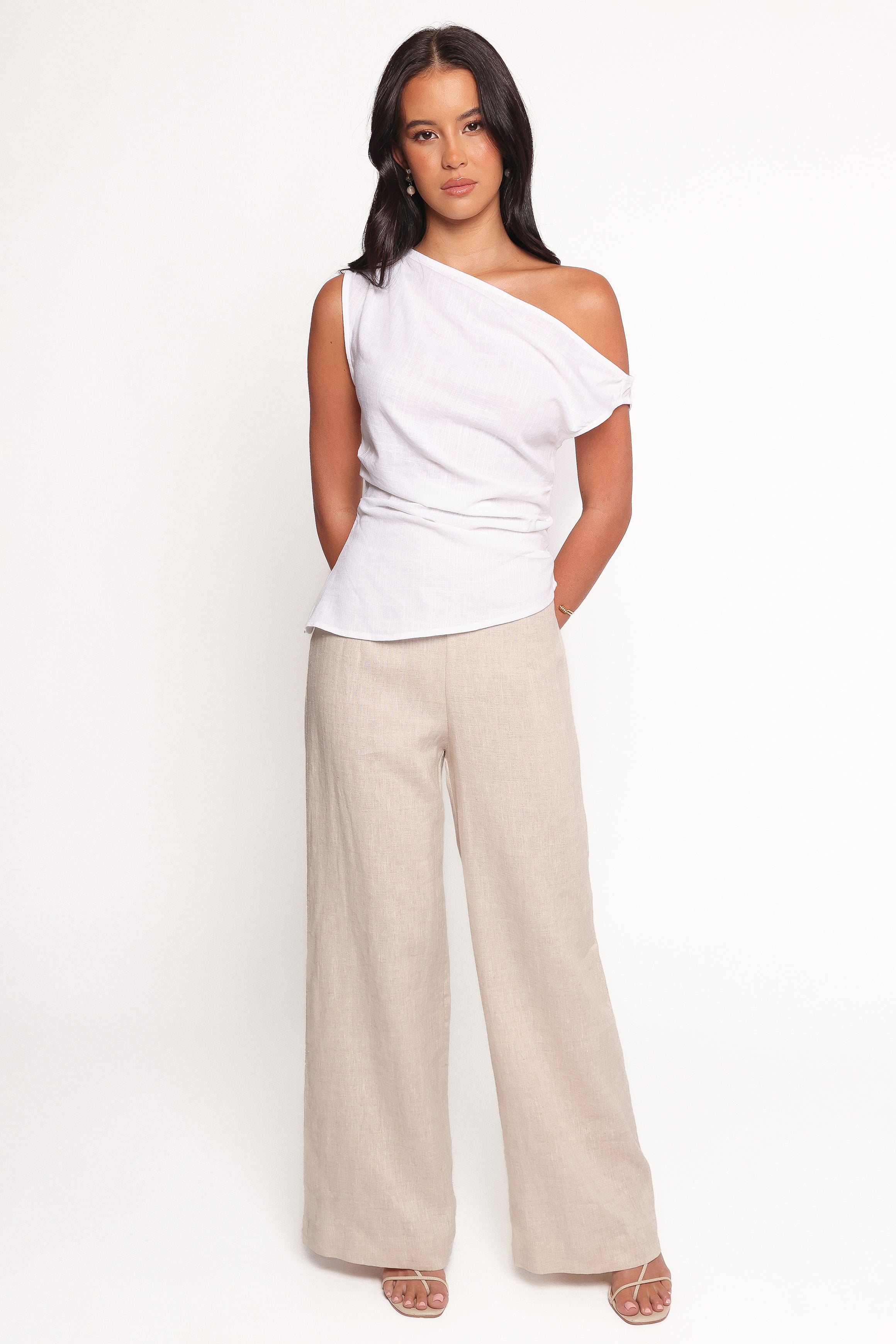 TOPS Augustina Asymmetrical Top - White