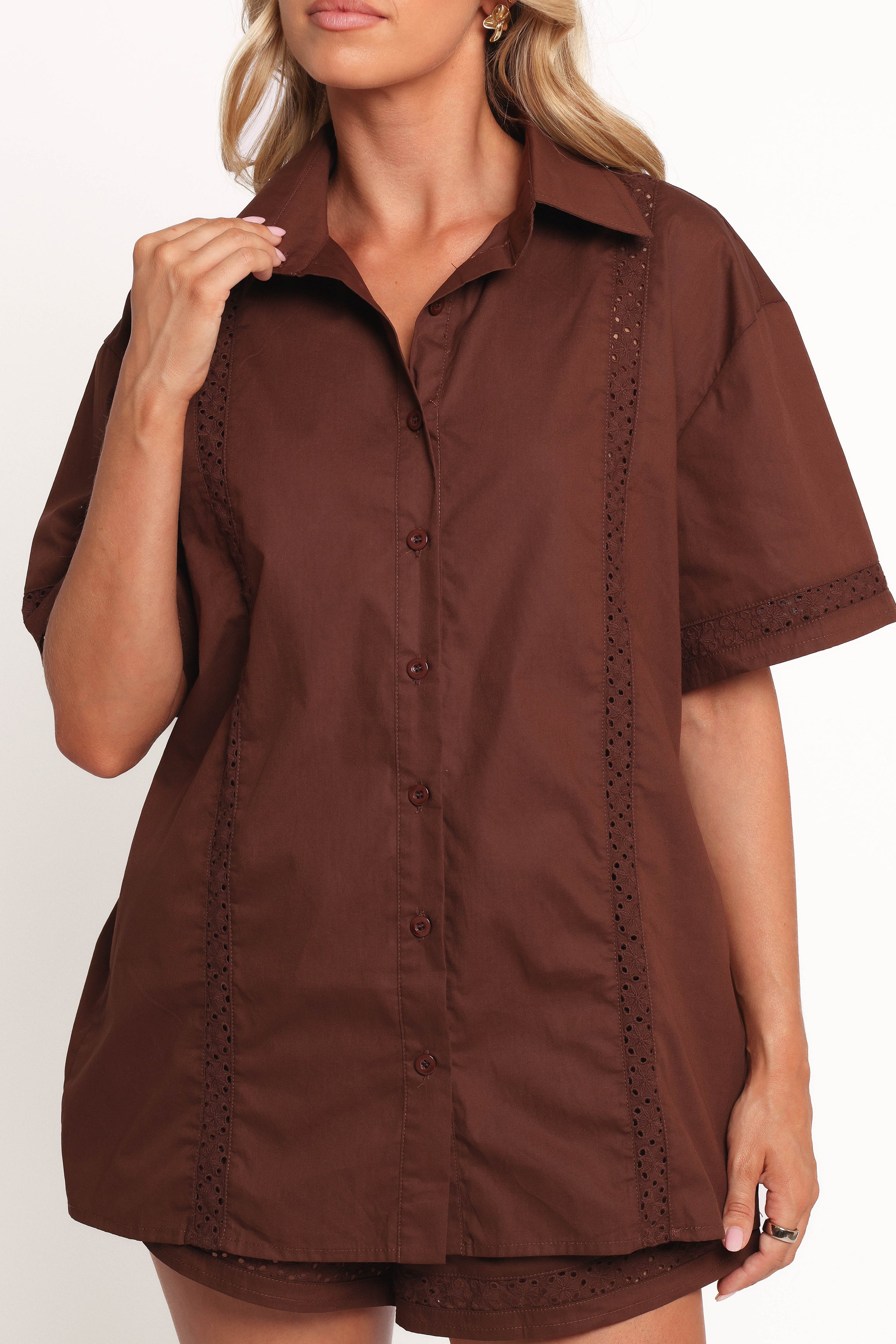 TOPS Austin Short Sleeve Shirt - Chocolate