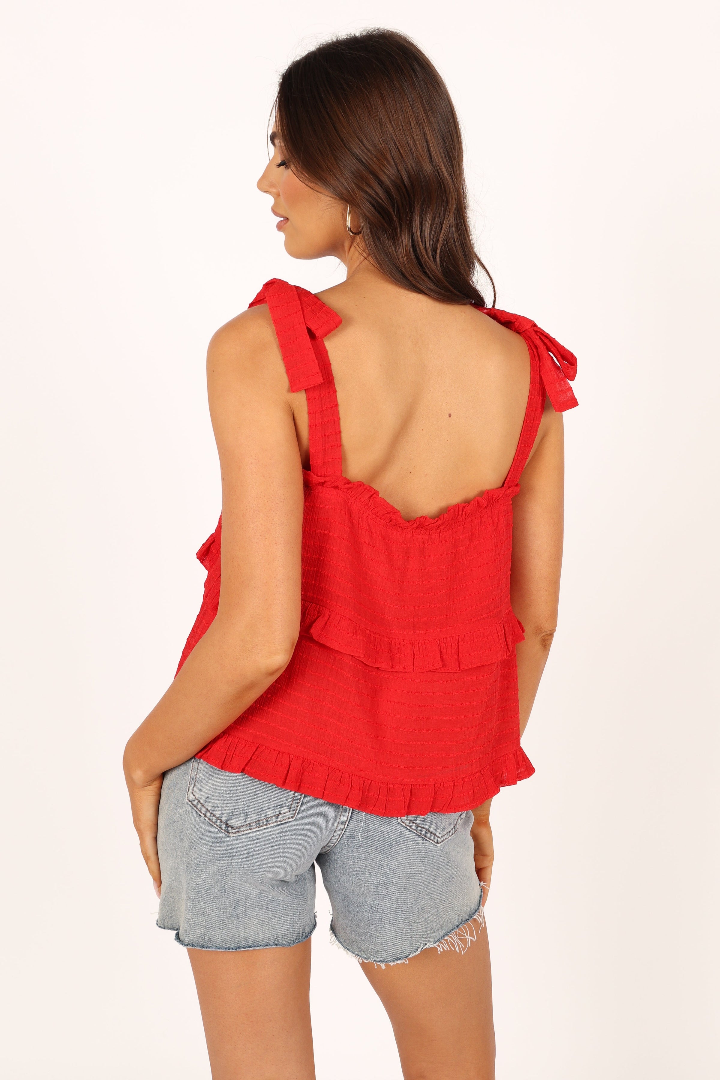 TOPS @Avery Tiered Top - Red