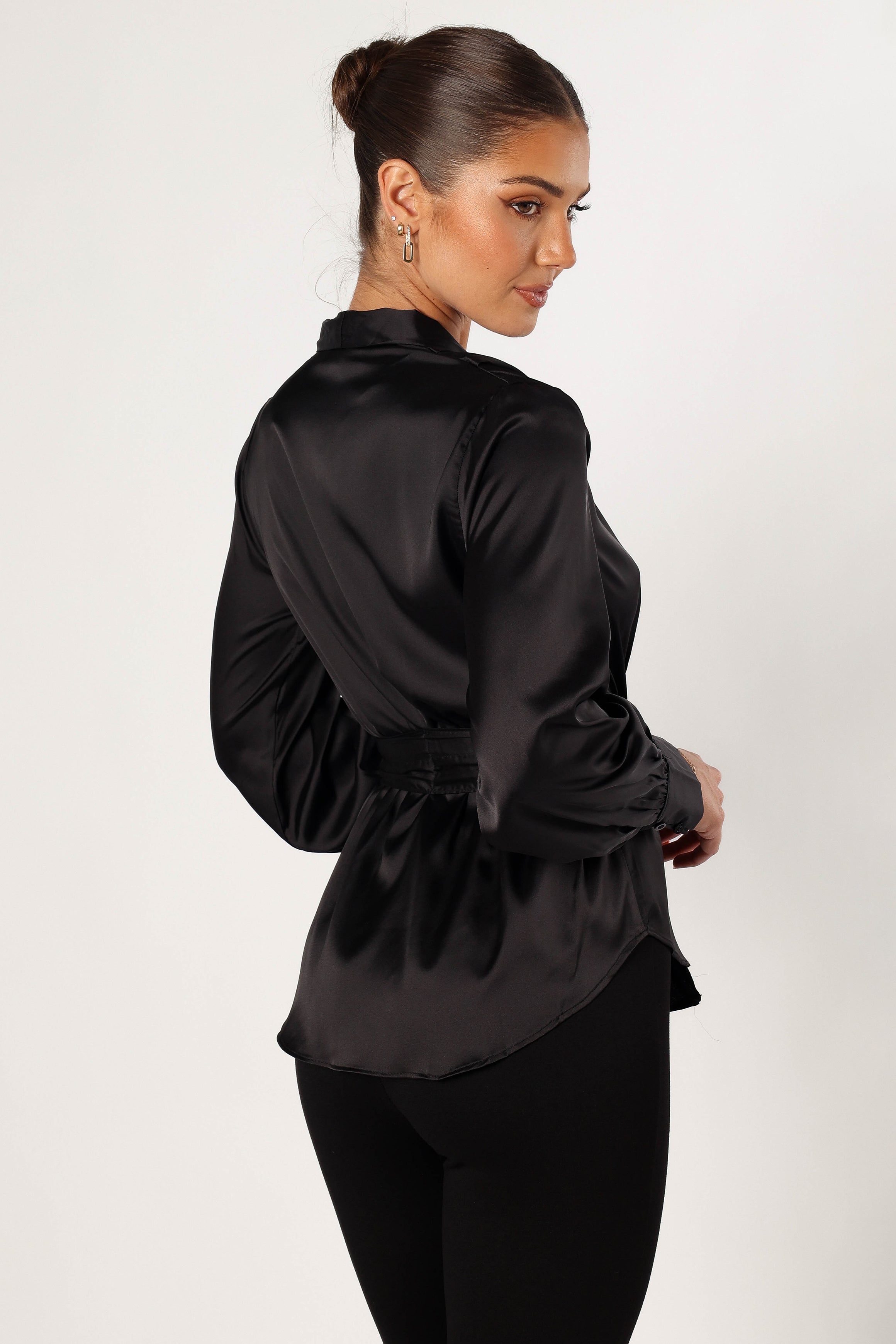 TOPS @Aydin Wrap Top - Black