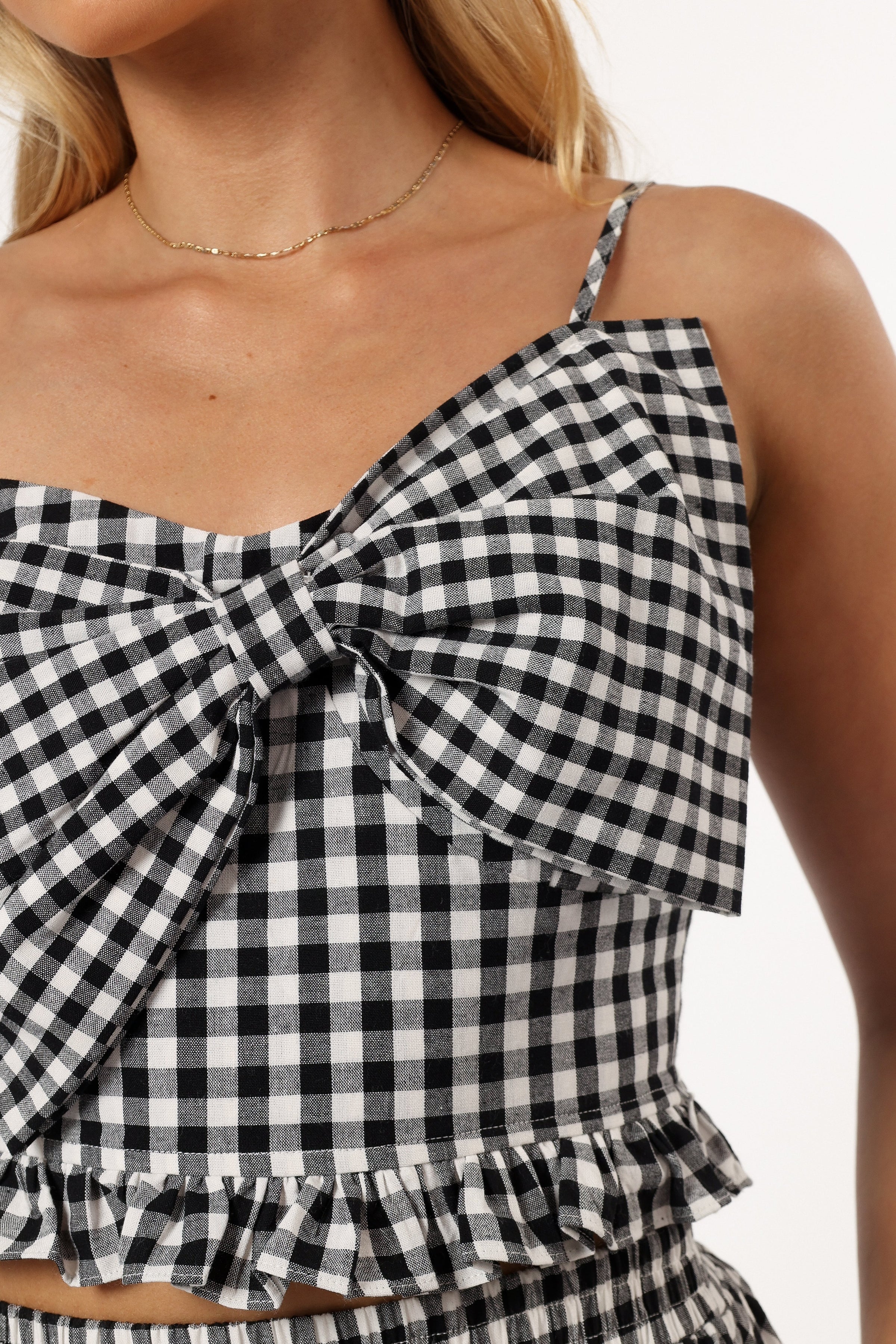 TOPS @Bambi Top - Black Gingham (Hold for 4th July)