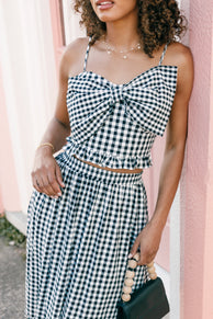 TOPS @Bambi Top - Black Gingham (Hold for 4th July)