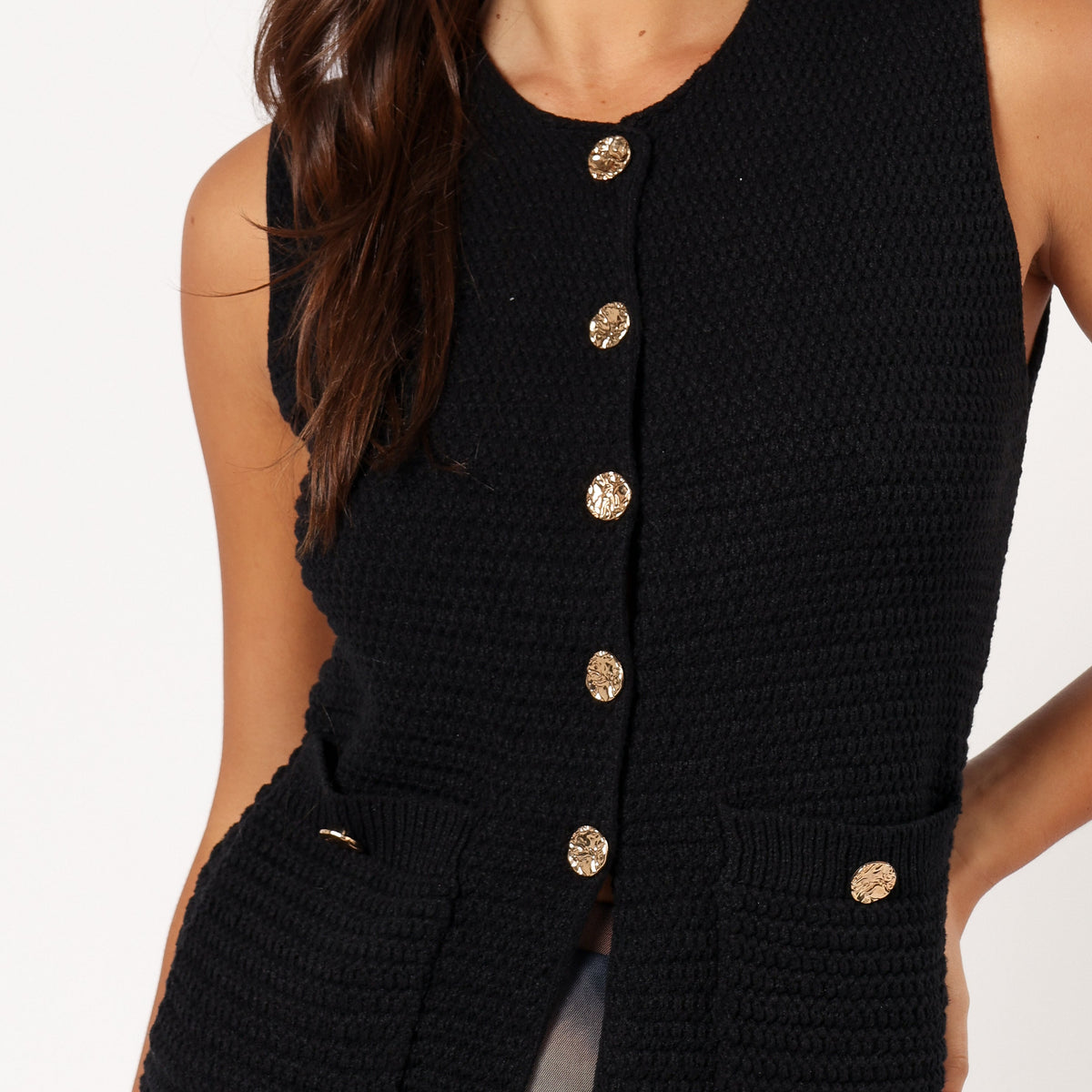 Blair Knit Vest Black