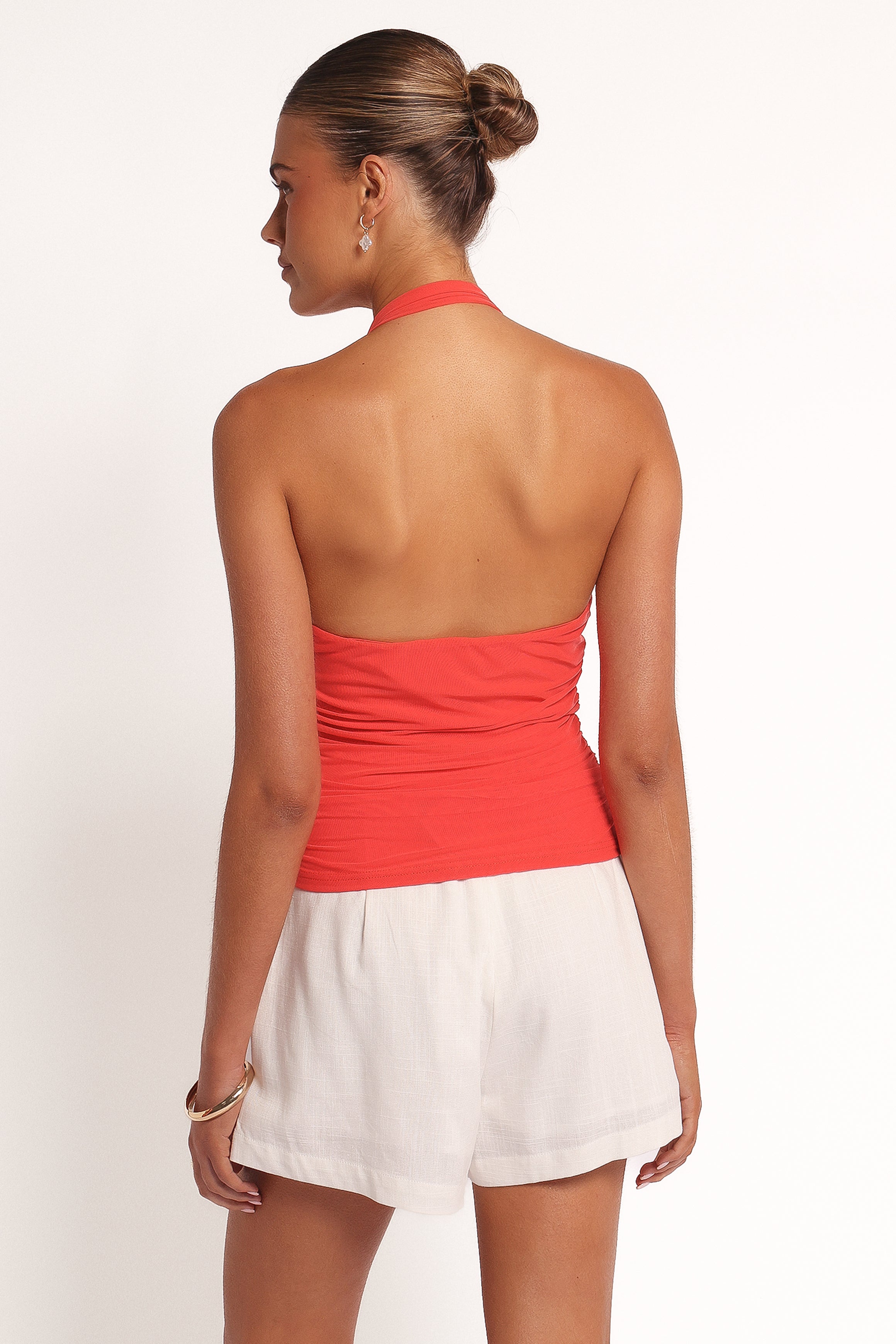 TOPS Boston Halter Top - Coral