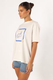 TOPS @By The Sea Tee - White