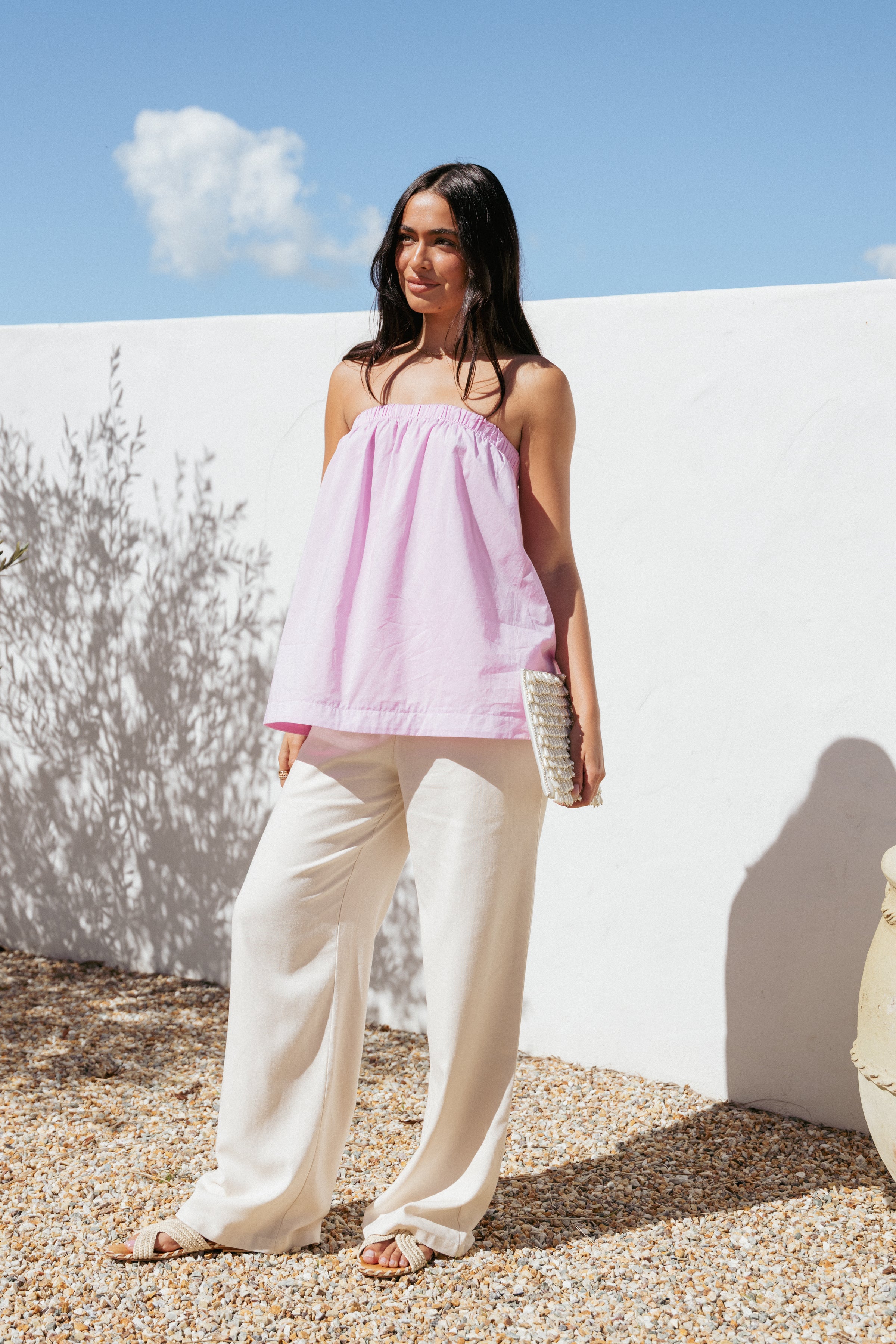 TOPS Cadhla Strapless Top - Pink