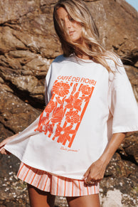 TOPS Caffe Dei Fiori Tee - Pink