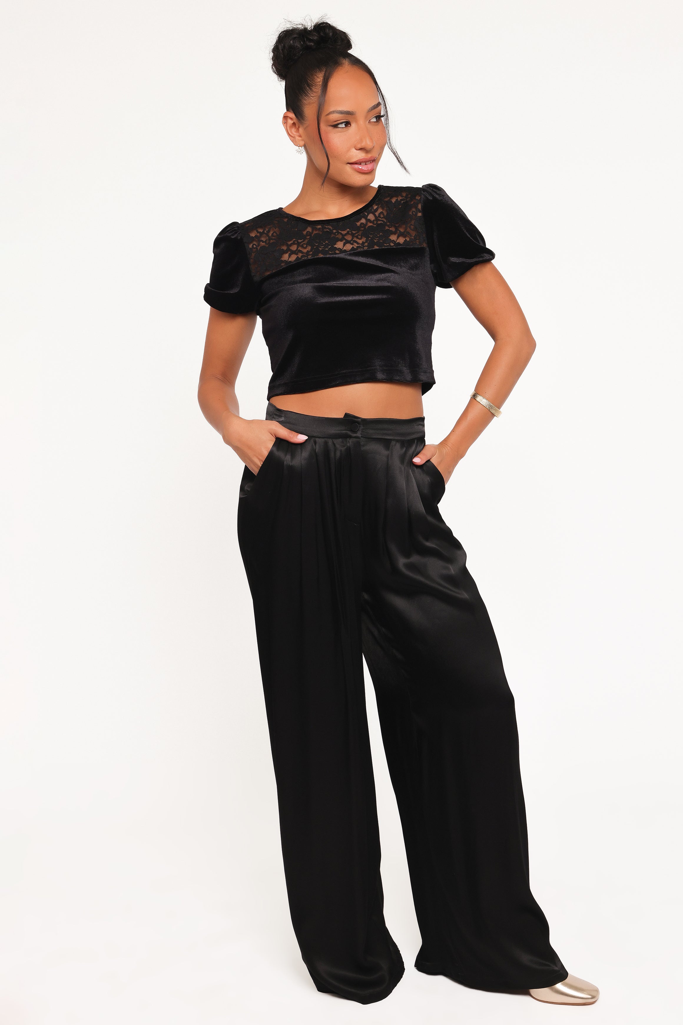 TOPS Caitlin Top - Black Velvet