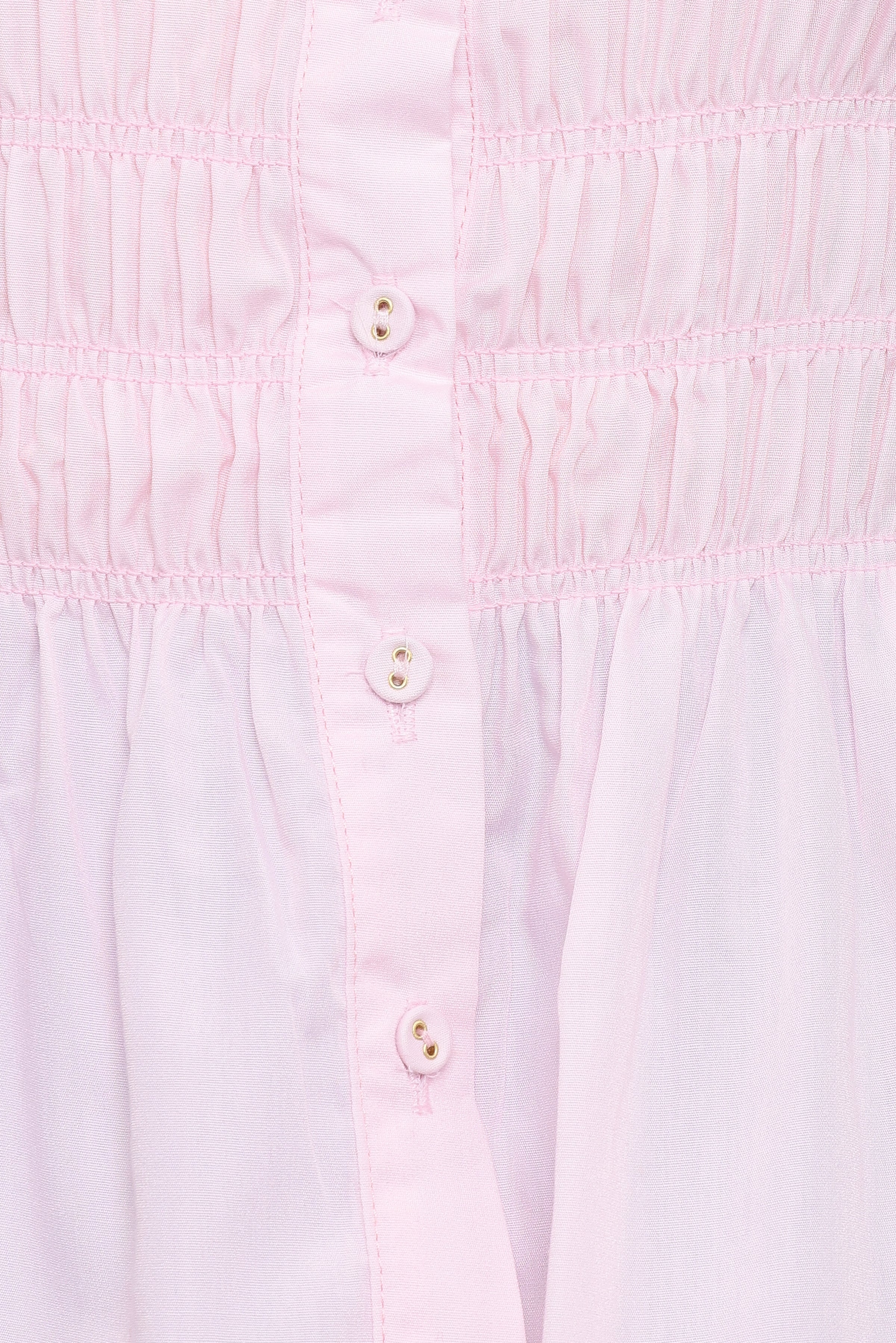 TOPS Cameron Shirred Shirt - Pale Pink