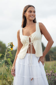 TOPS Capra Top - Yellow Gingham