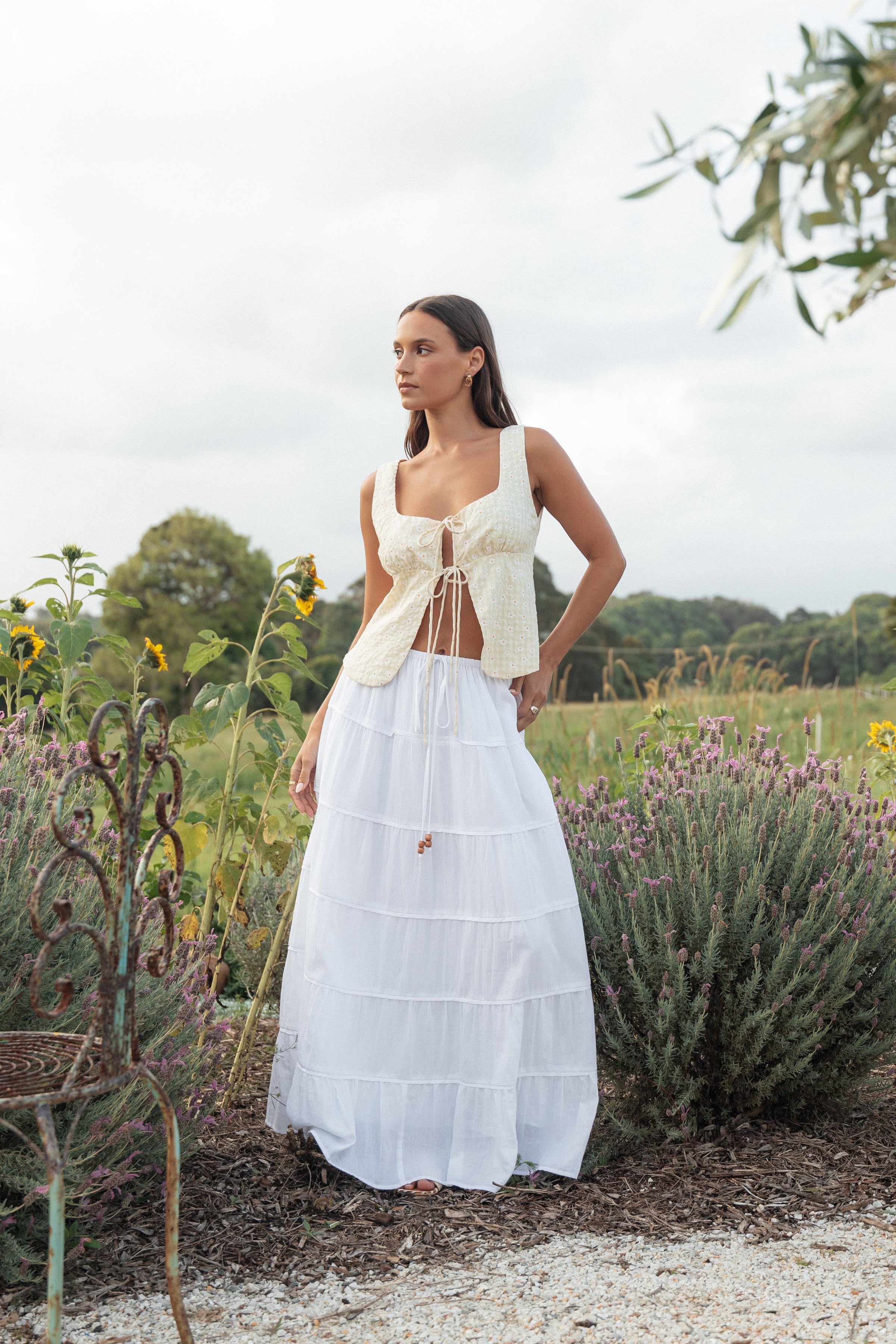 TOPS Capra Top - Yellow Gingham