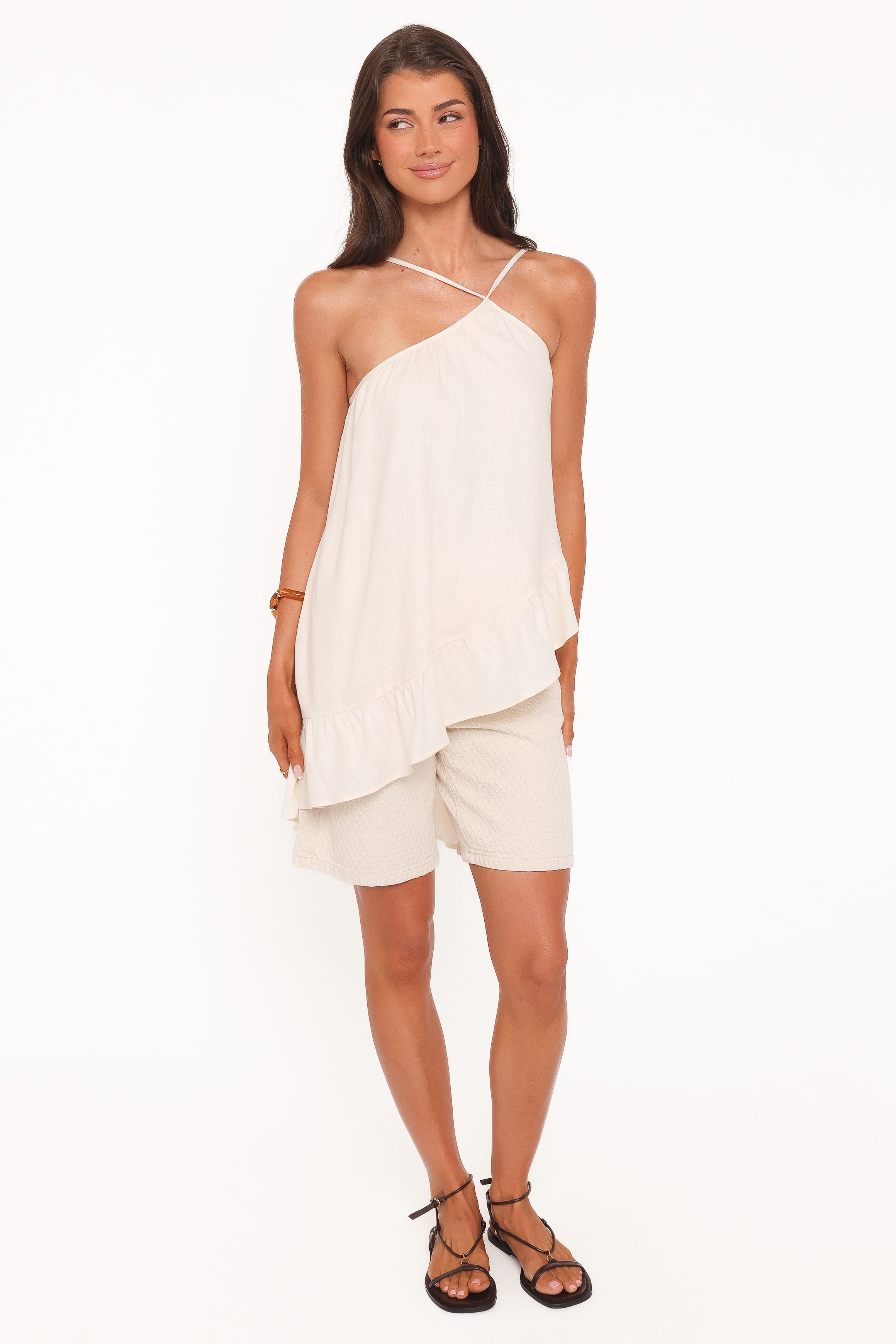 TOPS Cascade Asymmetric Top - Cream