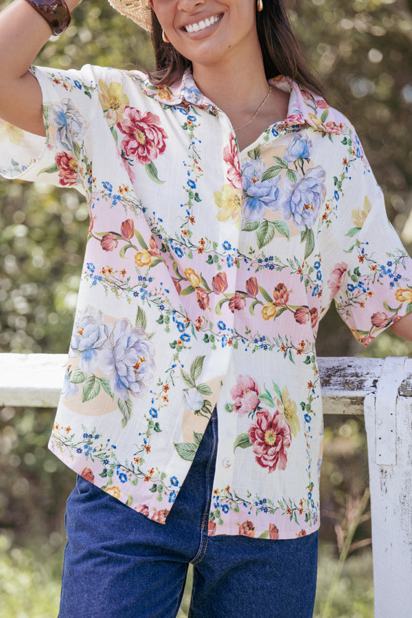TOPS Cascais Shirt - Rose Tile