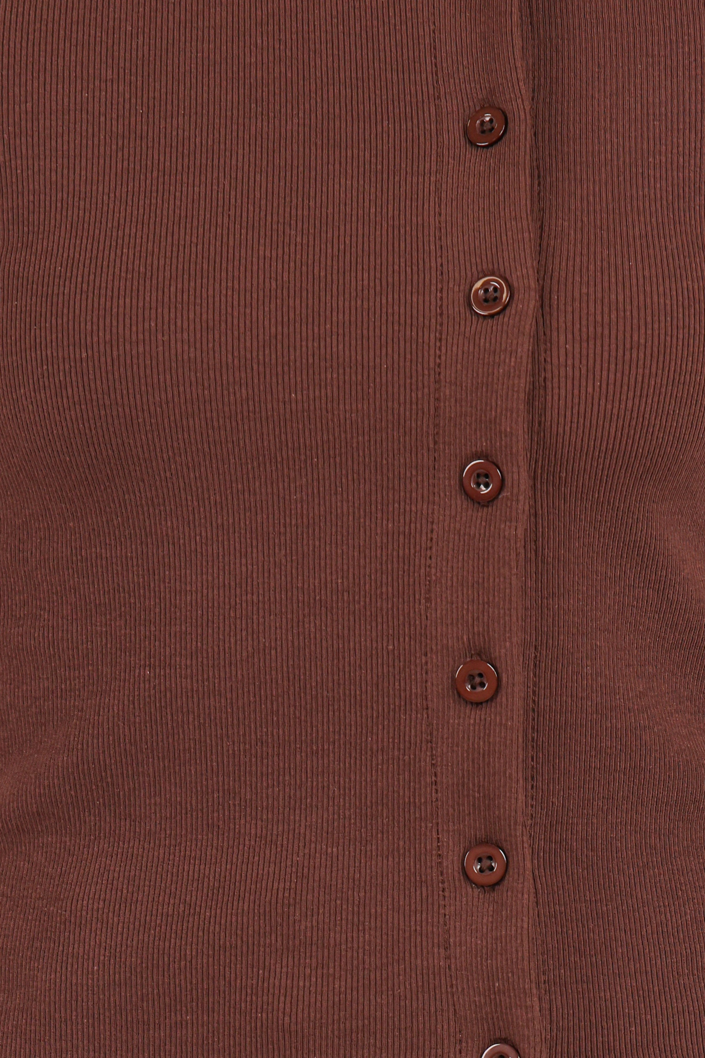 TOPS Cass Long Sleeve Top - Chocolate Brown