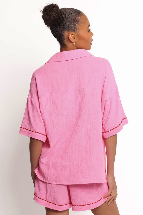 TOPS Catalina Short Sleeve Shirt - Pink