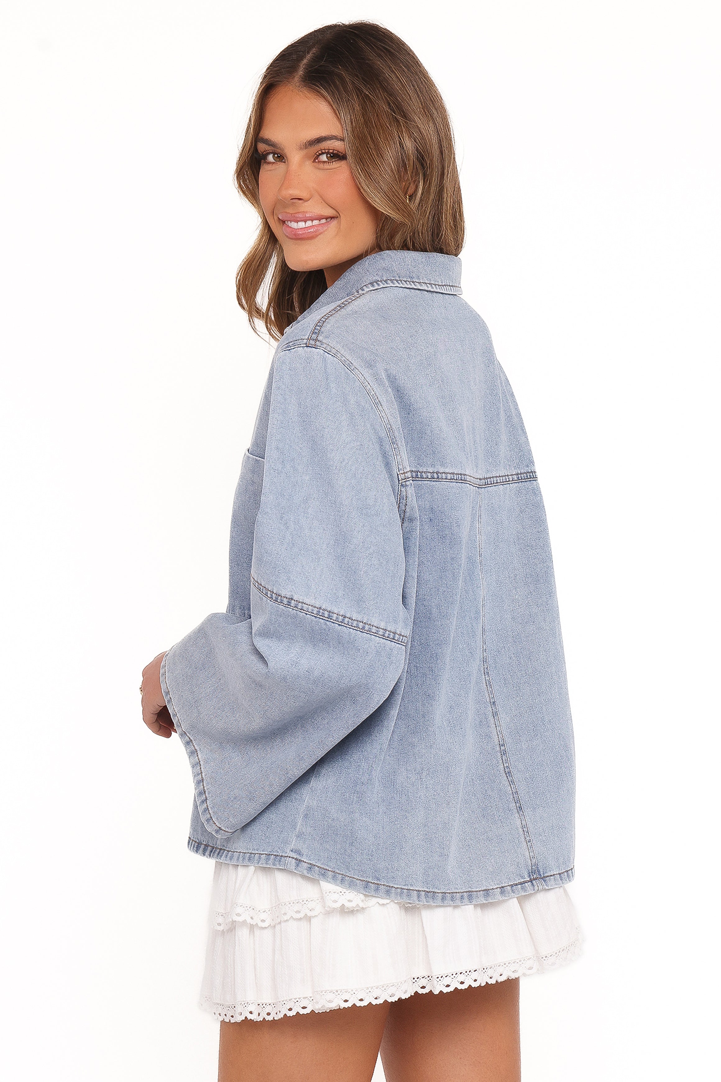 TOPS Celestia Denim Top - Light Wash
