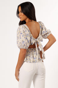 TOPS @Celia Top - Ivory Blue