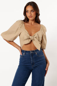 TOPS @Celine Top - Tan (Hold for Euro Summer)