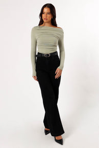 TOPS @Cer Knit Top - Sage